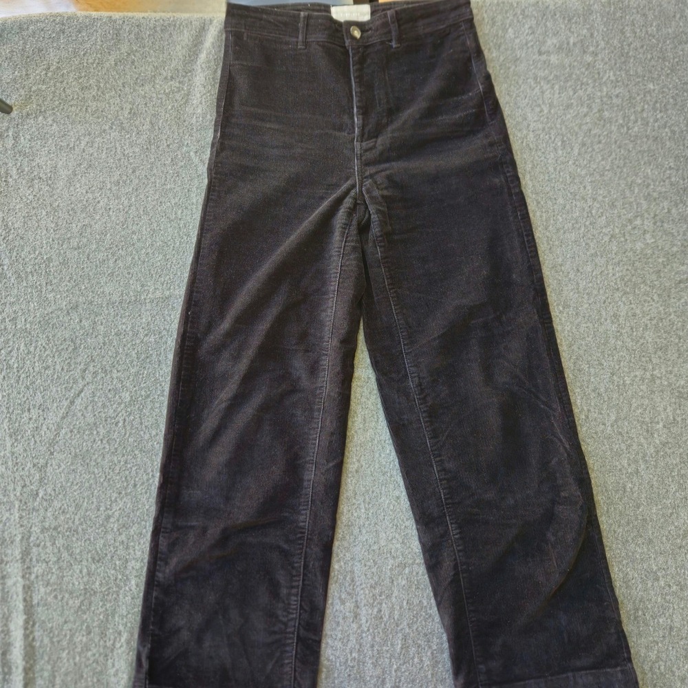 Everlane Size 4 High Rise Straight Leg Corduroy Pants Organic Cotton Stretch
